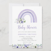 Modern Cute Waterverf Boho Rainbow Baby shower Kaart (Voorkant)