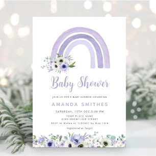 Modern Cute Waterverf Boho Rainbow Baby shower Kaart