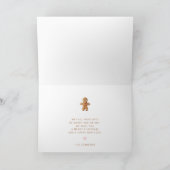 Modern Cute Waterverf Gingerbrooman Feestdagen Kaart (Binnen)