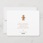 Modern Cute Waterverf Gingerbrooman Feestdagenkaart (Achterkant)