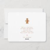 Modern Cute Waterverf Gingerbrooman Feestdagenkaart (Achterkant)