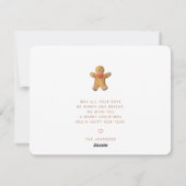 Modern Cute Waterverf Gingerbrooman Feestdagenkaart (Achterkant)