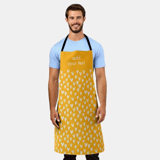 Modern Cute White Girly Small Hearts Pattern Schort (Gedragen)