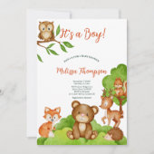 Modern Cute Woodland Animals Forest Friends Kaart (Voorkant)