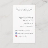 Modern Cute Yellow Potted Flower Florist Designer Visitekaartje (Achterkant)