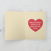 Modern Cute Yellow Teddy Bear Heart Photo Lijst Kaart (Binnen)