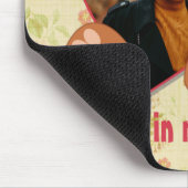 Modern Cute Yellow Teddy Bear Heart Photo Lijst Muismat (Hoek)