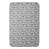 Modern & Cute Zwart-Wit Hippie Madeliefjes Bloemen Badmat (Voorkant Verticaal)