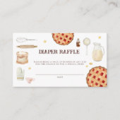 Modern Cutie Pie Baby shower Luier Raffle Informatiekaartje (Voorkant)