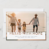 Modern Cutout | gevuld met Hope Photo New Years Feestdagenkaart (Voorkant)