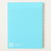 Modern Cyan Blue Ombre Planner (Achterkant)