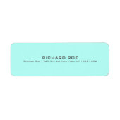 Modern Cyan Professional retour adreslabel Etiket (Voorkant)