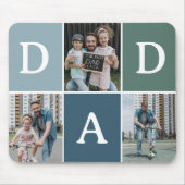 Modern 'DAD' 3 foto cadeau Muismat (Voorkant)