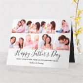 Modern Dad 8 Foto Collage Vaderdag cadeau Kaart (Gele Bloem)