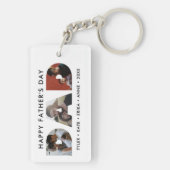 Modern DAD Daddy Foto Collage Cutout Vaderdag Sleutelhanger (achterkant)