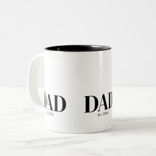 Modern Dad Established Mug Tweekleurige Koffiemok (Voorkant links)