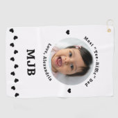 Modern DAD gepersonaliseerd Afbeelding Creëer Golf Golfhanddoek (Horizontaal)