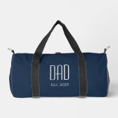 Modern Dad Nieuwe Vader Minimalistische Marine Bla Plunjezak (Voorkant)