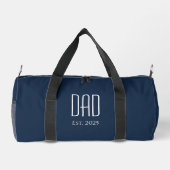 Modern Dad Nieuwe Vader Minimalistische Marine Bla Plunjezak (Achterkant)