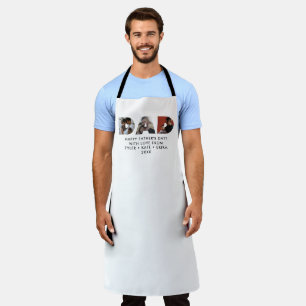 Modern DAD papa Foto Collage Cutout Vaderdag Schort