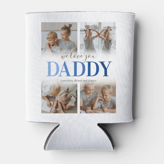 Modern Dad Photo Collage Blikjeskoeler (Voorkant)