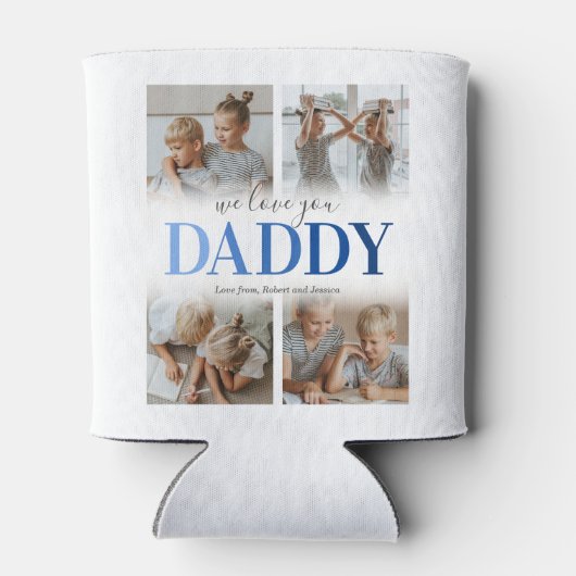 Modern Dad Photo Collage Blikjeskoeler (Achterkant)