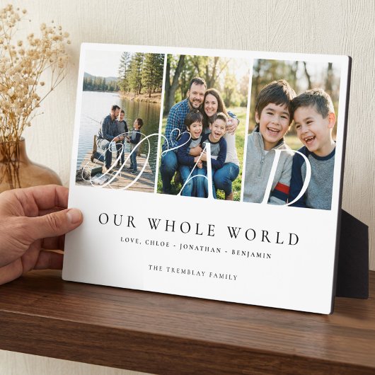 Modern Dad Photo Collage Fathers Day keepsake Gift Fotoplaat