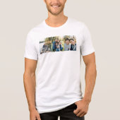 Modern Dad Photo Collage Fathers Day keepsake Gift Tri-Blend Shirt (Voorkant)