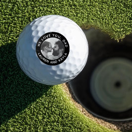 Modern DAD Sports Fan Foto Golfer Father Birthday Golfballen