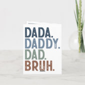 Modern DADA DADDY DAD BRUH FOTO VADERDAG Kaart (Achterkant)