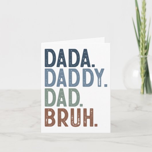 Modern DADA DADDY DAD BRUH FOTO VADERDAG Kaart (Voorkant)