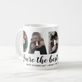 Modern DADDY 5 foto Beste vader ooit Vaderdag Koffiemok (Voorkant links)