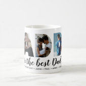 Modern DADDY 5 foto Beste vader ooit Vaderdag Koffiemok (Center)