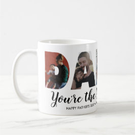 Modern DADDY 5 foto Beste vader ooit Vaderdag Koffiemok