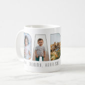 Modern Daddy 5 Foto Vaderdag Typografie Koffiemok (Voorkant links)