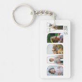 Modern Daddy 5 Foto Vaderdag Typografie Sleutelhanger (Voorkant)