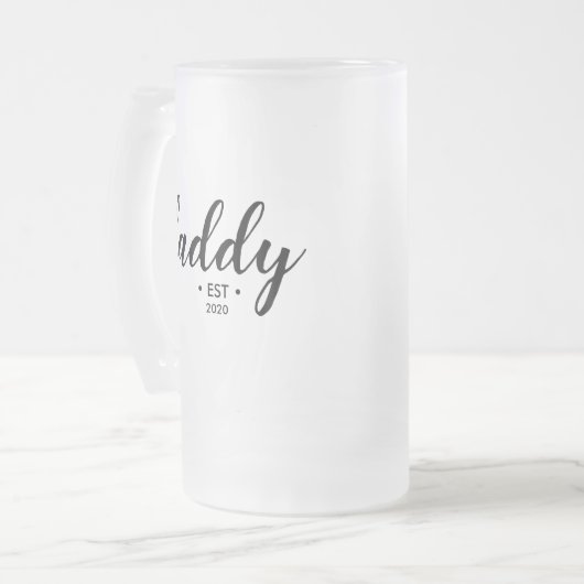 Modern Daddy Custom Gevestigd Jaar Matglas Bierpul (Voorkant links)