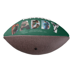 Modern DADDY Foto Forest Green Happy Vaderdag American Football