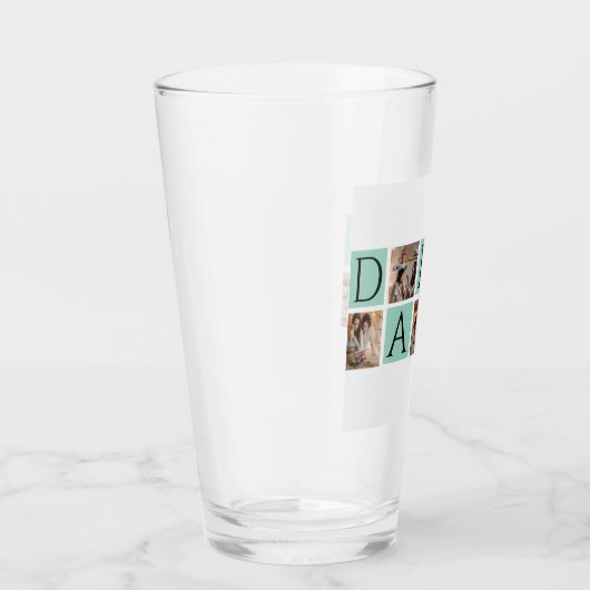 Modern Daddy Photo Collage - Aangepaste Vaderdag | Glas (Rechts)