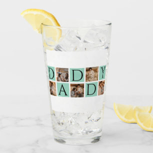 Modern Daddy Photo Collage - Aangepaste Vaderdag   Glas