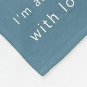 Modern Daddy Photo Strip Collage Blue Fleece Deken (Hoek)