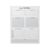 Modern dagelijks to-do-list Notitieblok (Linkerzijde)