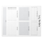 Modern dagelijks to-do-list Notitieblok (Voorkant)