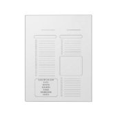 Modern Daily To-Do List Notepad Notitieblok (Linkerzijde)