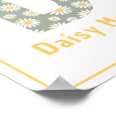 Modern Daisies Letter D Custom Nursery Print (Hoek)