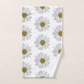 Modern Daisies Trendy Paars Botanical Bad Handdoek (Handdoek)