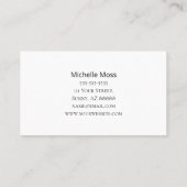 Modern Daisies Trendy Paars Botanical Visitekaartje (Achterkant)