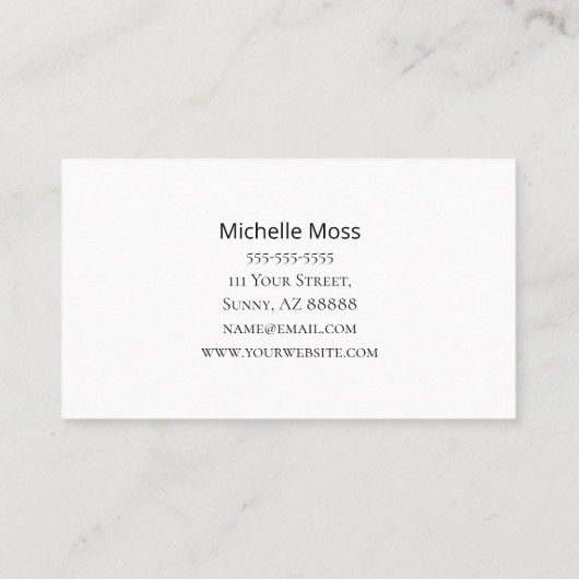 Modern Daisies Trendy Paars Botanical Visitekaartje (Achterkant)