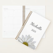 Modern Daisy 2025 Elegant Script Floral Botanical Planner (Display)