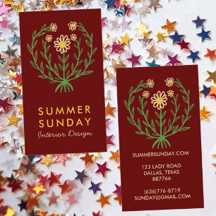 Modern Daisy Bloem Logo AANPASBAAR Bloemig Visitekaartje